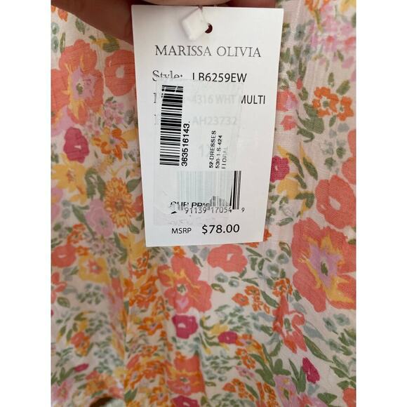 NWT Marissa Olivia Set Blouse Skirt Ditsy Floral Cottagecore Summer Beach Spring - Picture 6 of 8